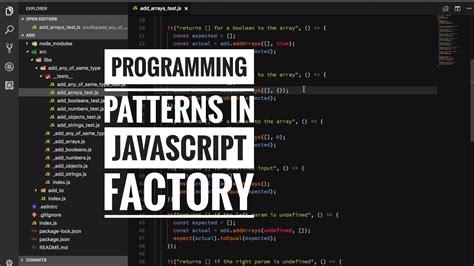 Programming patterns in Javascript Factory YouTube
