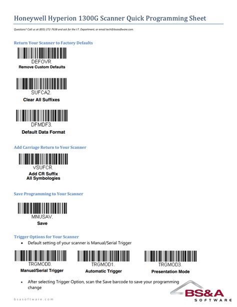 Programming the Hyperion 1300g Barcode Reader Manualzz