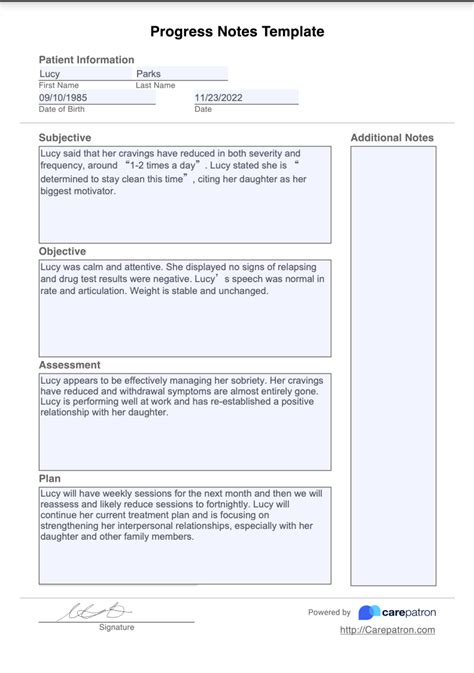 Progress Note Templates at
