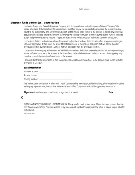 Progressive EFT Form