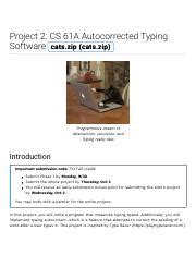 Project 2: Autocorrected Typing Software - NJU