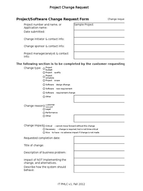 Project Change Request Form.xlsx