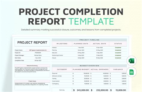 Project Completion Report Template Download in Word, Google Docs