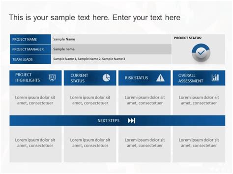 Project Dashboard 7 PowerPoint Template SlideUpLift