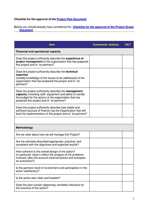 Project Evaluation Methods Template