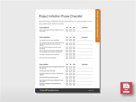 Project Initiation Phase Task Checklist On Remark Sample Template Easy