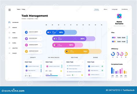 Project Management Calendar Web app design, Dashboard design