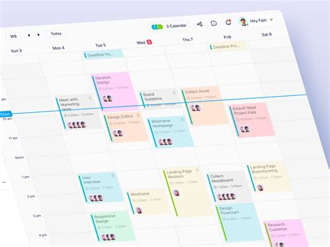 Project Management Calendar by Quanti Design on Dribbble