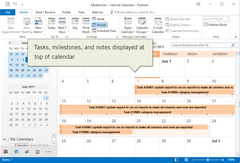 Project Management Web iCalendar Subscriptions Intervals