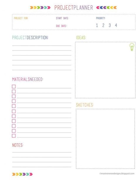 Project Organization Printables Free Download Project planner