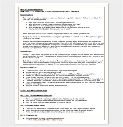 Project Outline Template 15+ Sample, Example, Format Dotxes