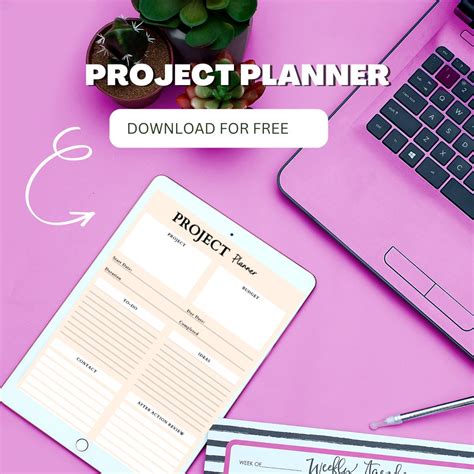 Project Planner Printable Work Planner Project Timeline Etsy
