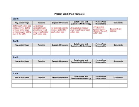 Project Planning Template Free