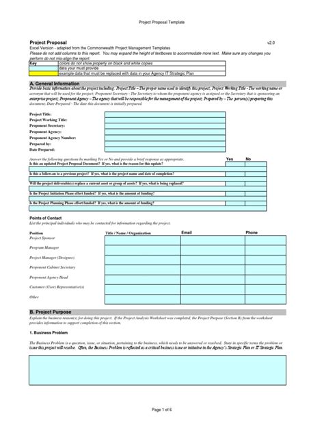 Project Proposal Excel Template v2.0 Strategic Management Strategic