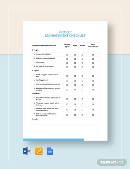 Project Quality Management Checklist To Do List Organizer Checklist