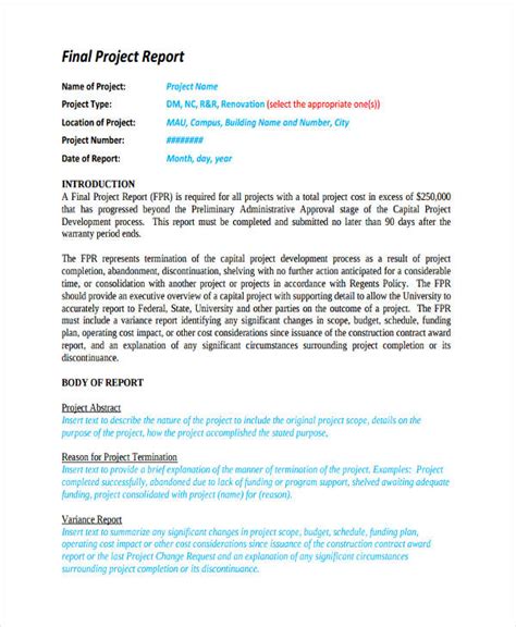 Project Report Examples 36+ Samples in Google Docs Google Sheets
