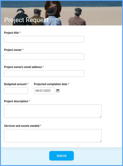 Project Request Form Formsite