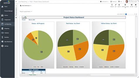 Project Status Dashboard for Professional Services Organizations