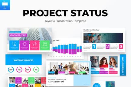 Project Status Keynote Presentation Template Presentation Templates