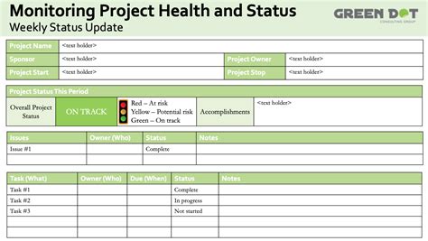 Project Status Report (Weekly)