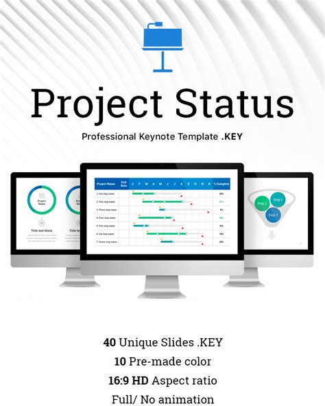 Project Status for Keynote template TemplateMonster School