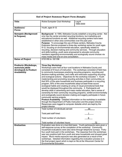 Project Summary Report Sample Classles Democracy