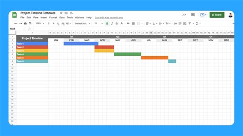 Project Timeline Google Sheets Template