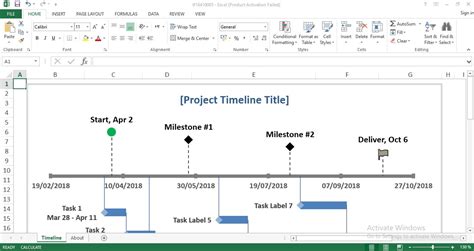 Project Timeline With Milestones within Project Timeline Excel