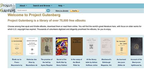 Project gutenberg. .  ...