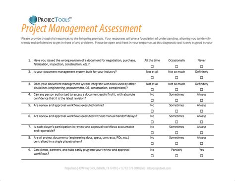 Project management assessment questionnaire.  Download or read book IT Project Critical Quest...