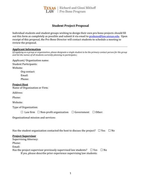 Project proposal template for school.  Nail Your Student Project Proposal Wi...
