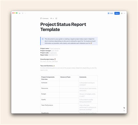 Project report sample.  Here’s how to create one in a few Project Ba...