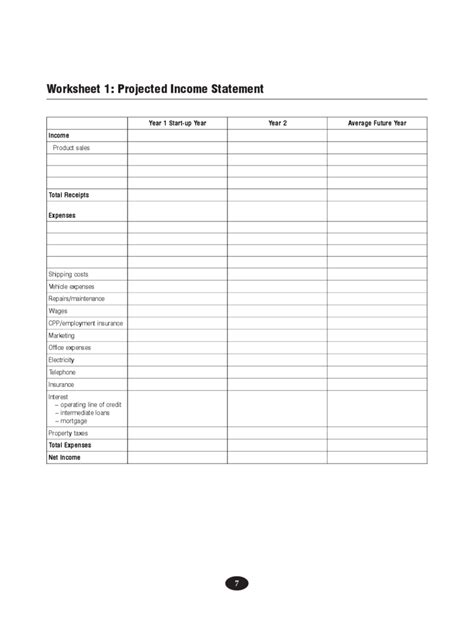 Projected Statement Template 2 Free Templates in PDF, Word
