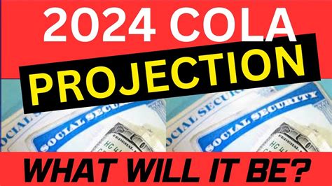 The latest forecast for the Social Security Administration's annual cost of living adjustment, or COLA, has put the 2024 projection at less than 3% based on the May 2023 consumer price index .... 