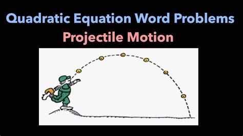Projectile motion quadratic equation. Learn how to solve quadratic word problems invo...