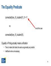 Prolog list equality.  There is a fair agreement on the semantics of mos...