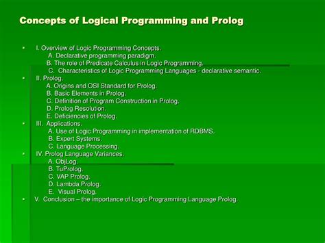 Prolog list predicates.  Prolog or PROgramming in LOGics is a logical and declarative pr...