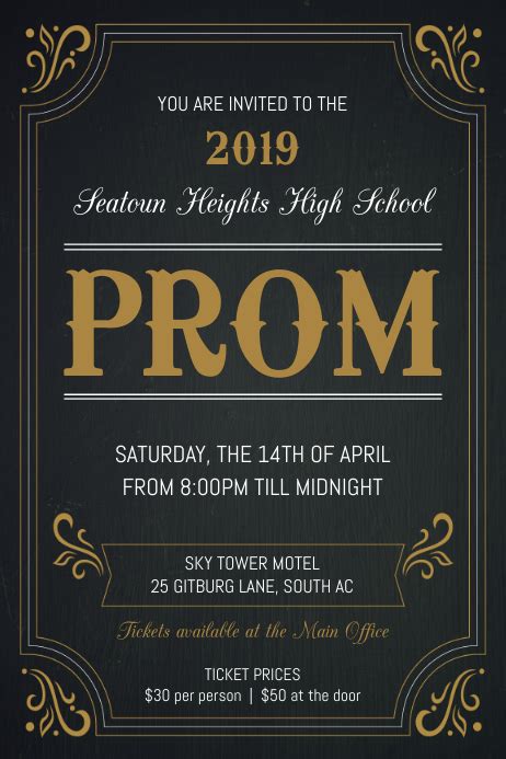 Prom Invite Template Free