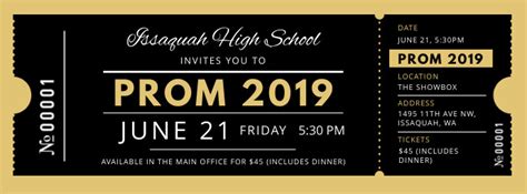 Prom Tickets Template