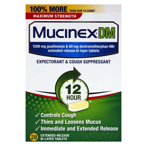 Mucinex DM. Used for Cough. Mucinex DM (guaifenesin / dextromethorphan) is a combination medication used for relieving chest congestion and calming a cough. It's available over-the-counter, so you don't need a prescription to get it. Most people have no side effects from it, but it cannot be used in children under 4 years old.