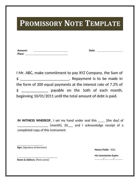 Promissory Note Sample Pdf Form Resume Examples gzOeg4jDWq
