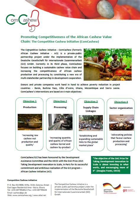 Promoting Competitiveness of the African Cashew Value Chain