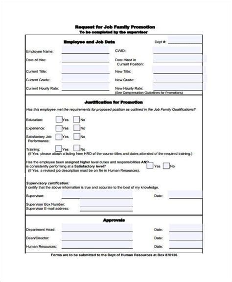 Promotion Justification Form Fill Out and Sign Printable PDF Template