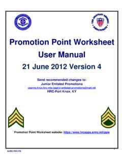 Promotion Point Worksheet User Manual - United States