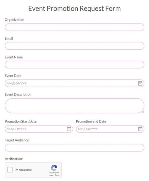 Promotion Request Form Template 123FormBuilder