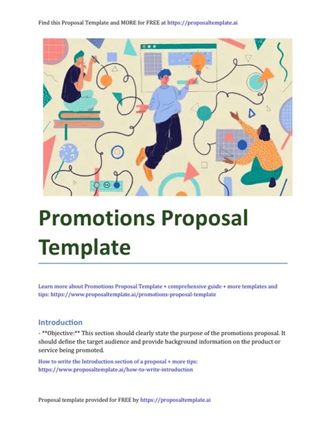 Promotions Proposal Template A Comprehensive Guide + Free Template