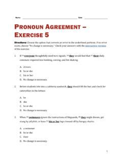 Pronoun agreement exercise 5 answers.  3.  take, 4.  Download and explore ...