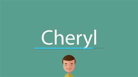 Pronounce cheryl. Moderate. Difficult. Very difficult. Pronunciation of Cheryl Dzambo with 1 audio pronunciations. 0 rating. 
