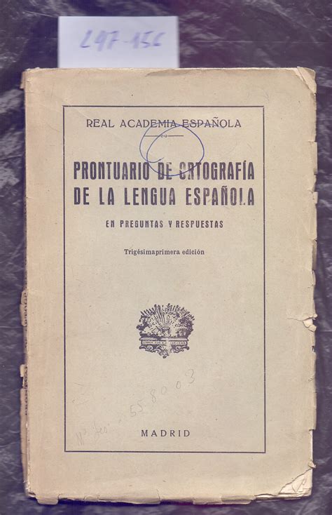 Prontuario de ortografía de la lengua española. - Us army technical manual tm 55 1935 208 24p einheit.