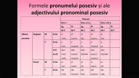 Pronumele posesiv și adjectivul pronominal posesiv